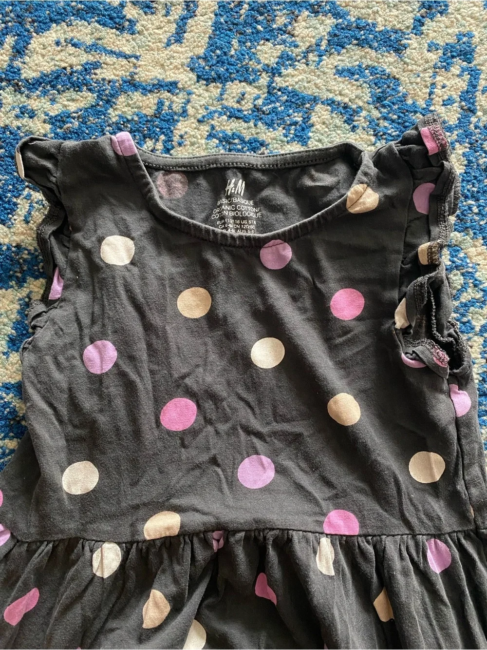 H&M Black Polka Dot Dress with Pink & Cream Dots